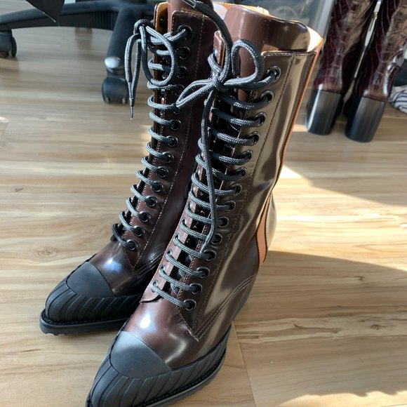 Chloe Rylee Deep Brown Burgundy Boot - Picture 5 of 8